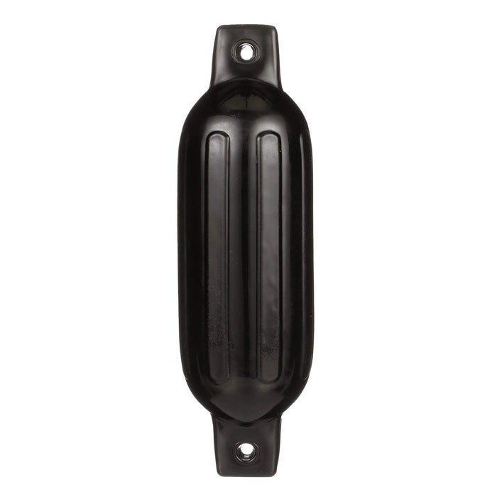 Seachoice DE79166S 79041 Twin Eye Ribbed Fender, Black, 4.5 x 16"