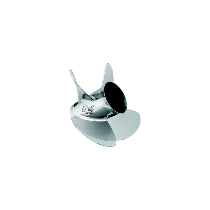 Mercury 48-8M0055559 Q4 4-Blade SS Prop, 14" x 13 Pitch, Right Hand Rotation, fits 40 CT, 125 HP
