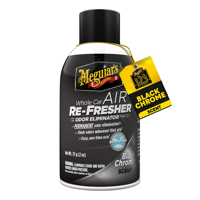 Meguiars G181302 Meguiar's Whole Car Air Refresher Odor Eliminator Black Chrome, Scent