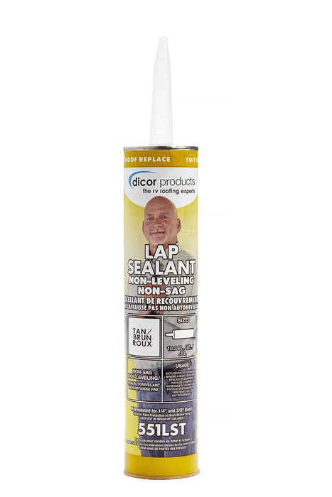 Dicor Corporation 551LST-1 EPDM Rubber Roof System Non-Sag (Not Self-Leveling), Lap Sealant, Tan