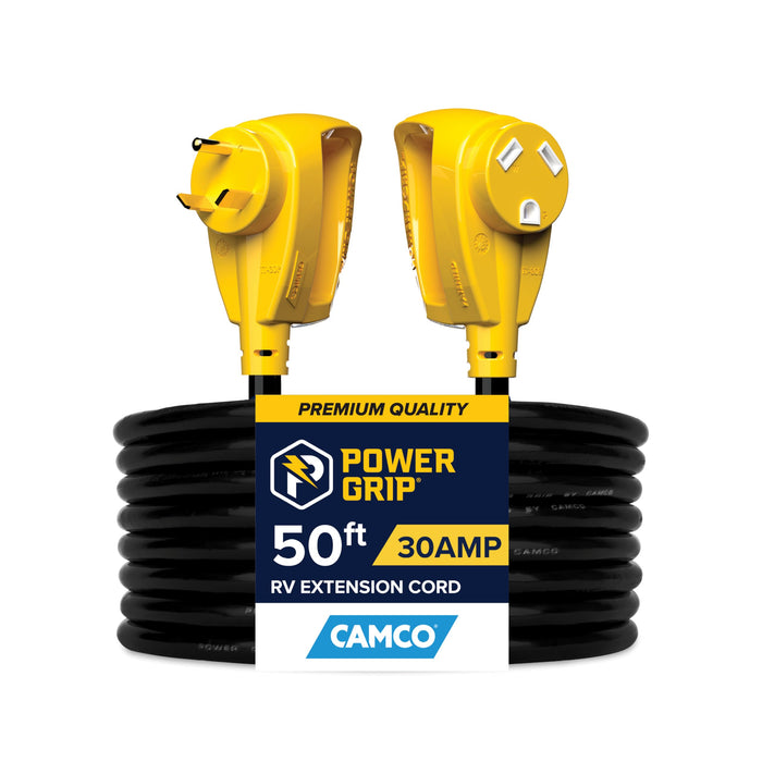 Camco 55197 Power Grip™ Extension Cord, 30A, 50'