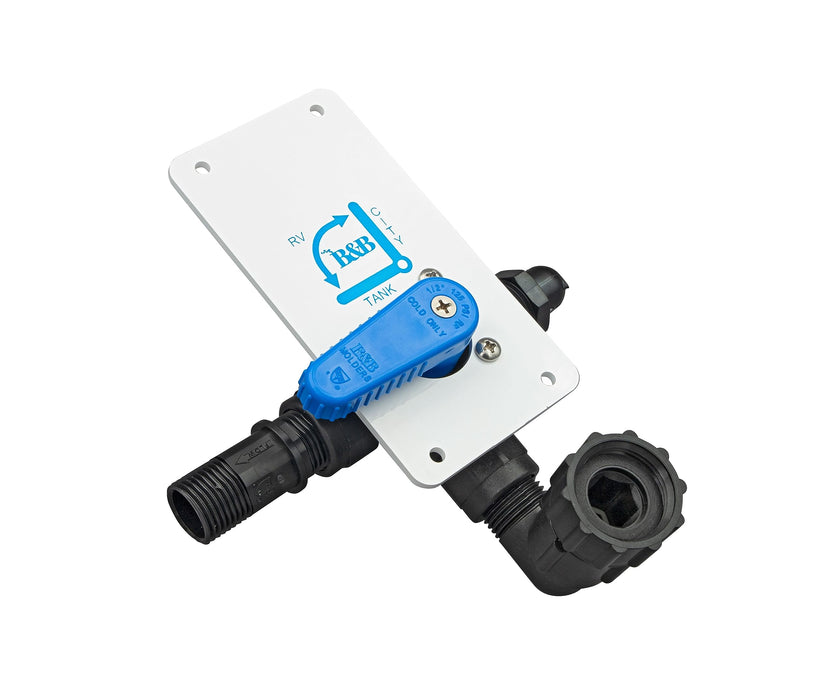 B&B Molders 94227 Fresh Water Fill Diverter Valve w/Blue Handle