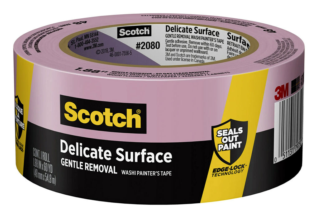 3M 208048EC Scotch Delicate Surface Painters Tape 2080, 2" x 60 yds.