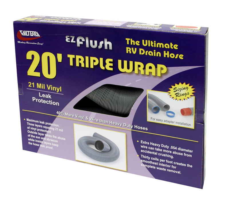 Valterra D04-0054 E-Z Flush Triple Wrap 3" RV Hose