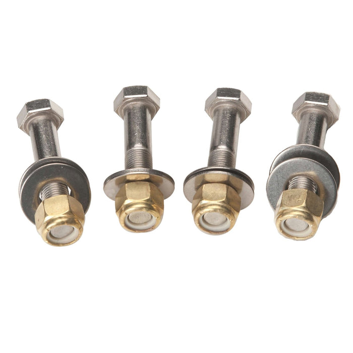 SeaStar DK6125 Jack Plate Mounting Bolt Kit, 4 Stainless Steel Bolts, Brass Nylock Nuts and Washers