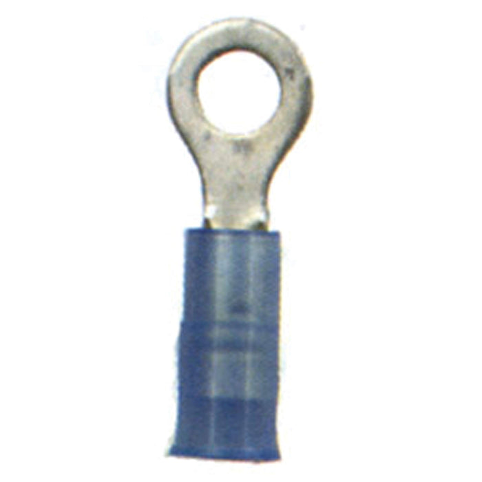 Ancor 230213 Marine Grade Nylon Insulated Ring Terminals, #10 Fastener, 16-14 Wire, Blue, 6/Pk