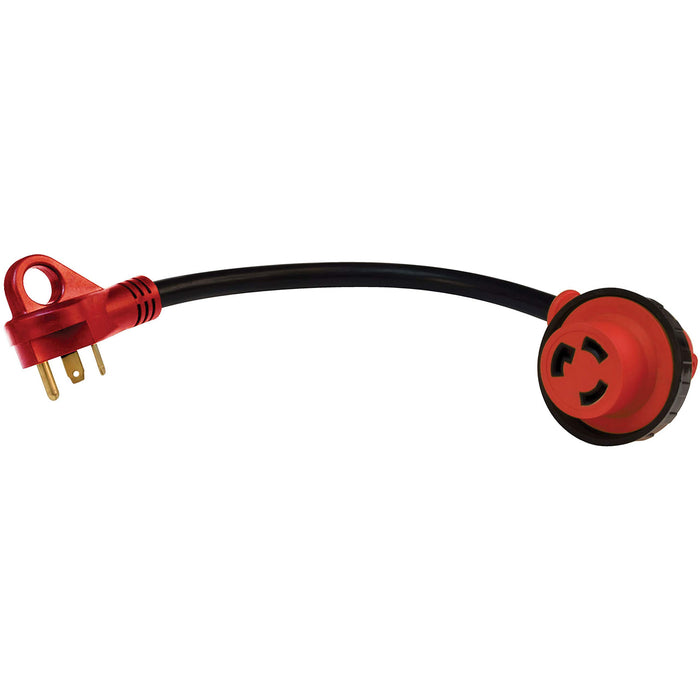 Valterra A10-3030D90 Mighty Cord 90Â° Adapter Cord, 30AM-30AF, Bulk