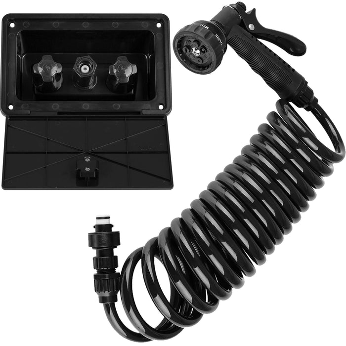 Dura Faucet DF-SA189-BK Exterior Quick Connect Spray Box Kit, Black