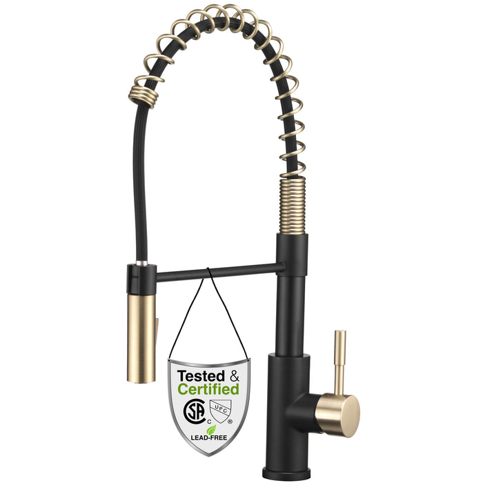 Dura Faucet DF-MK504SLK-MBMG Streamline Coil Pull-Down Kitchen Faucet