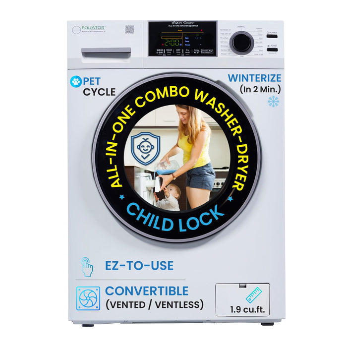 Pinnacle 215500XLW Super Combo Washer-Dryer XL, White