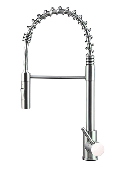 Lippert 719323 Flow-Max Coiled Spring Sprayer Faucet, Stainless Steel