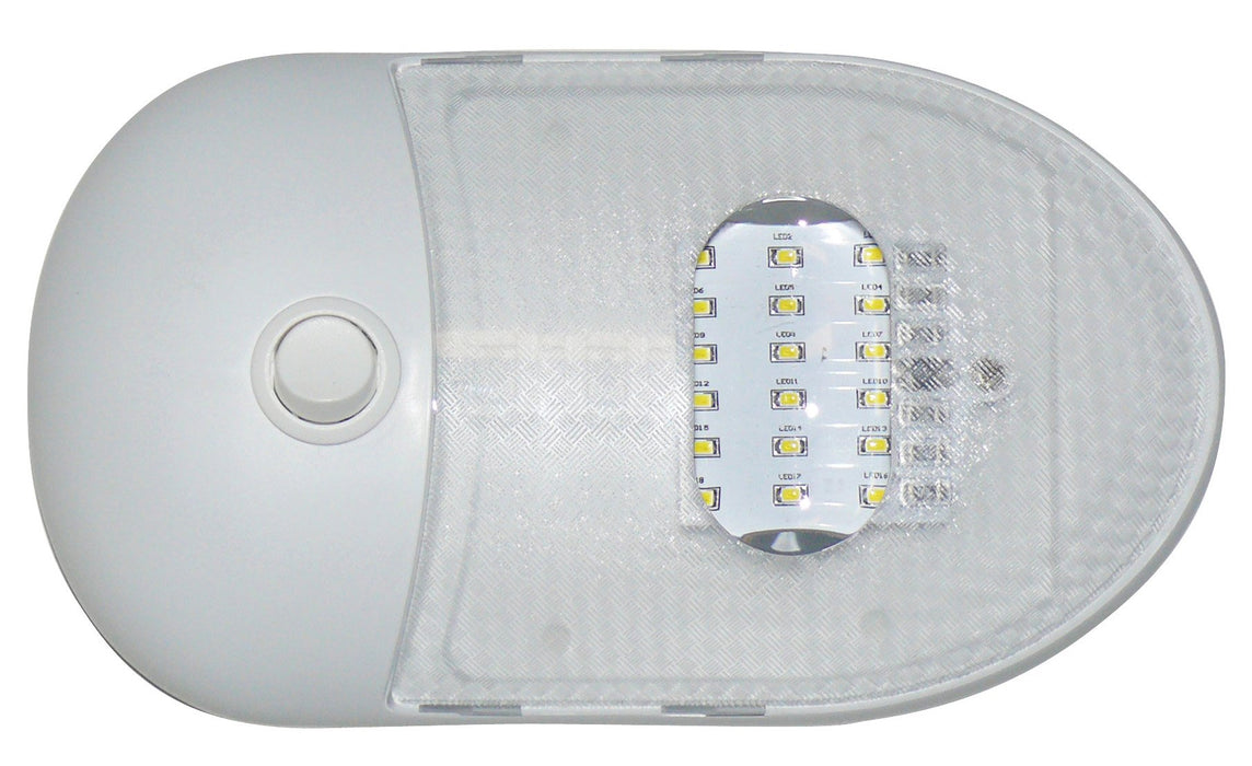 Diamond Group DG65429VP Valterra Slim Line Single LED Dome Light w/2-Way Switch, 12V