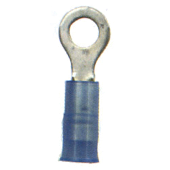 Ancor 230245 Marine Grade Nylon Insulated Ring Terminals, 5/16" Fastener, #6 Wire, Blue, 1/Pk