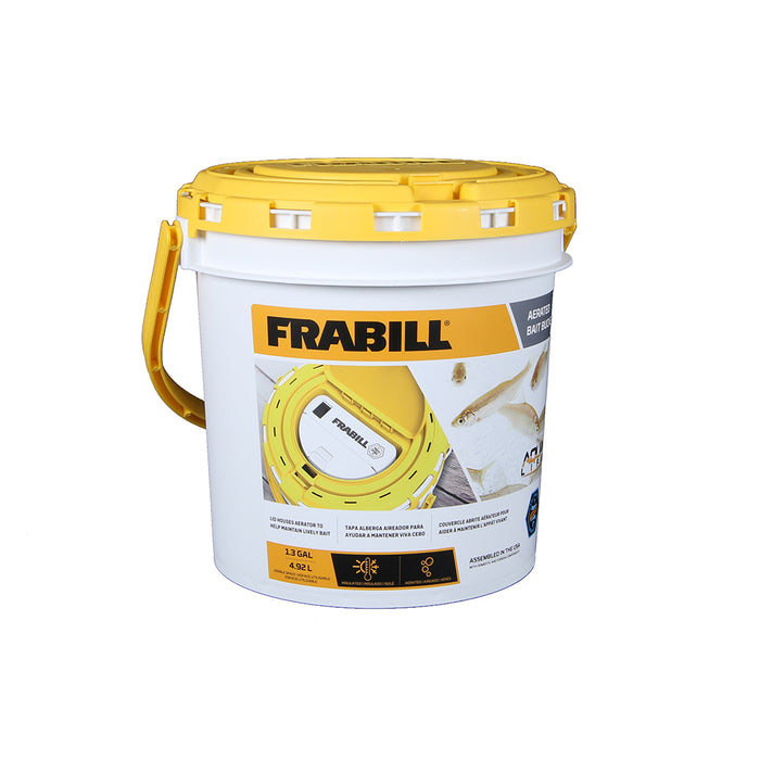 Frabill PMC4825 Dual Fish Bait Bucket w/Aerator Built-In