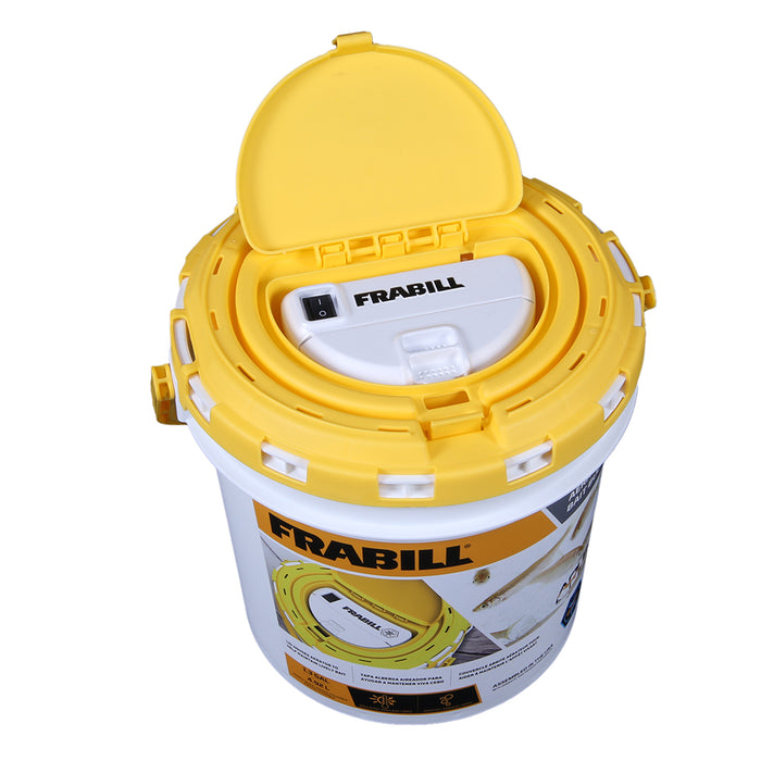 Frabill PMC4825 Dual Fish Bait Bucket w/Aerator Built-In