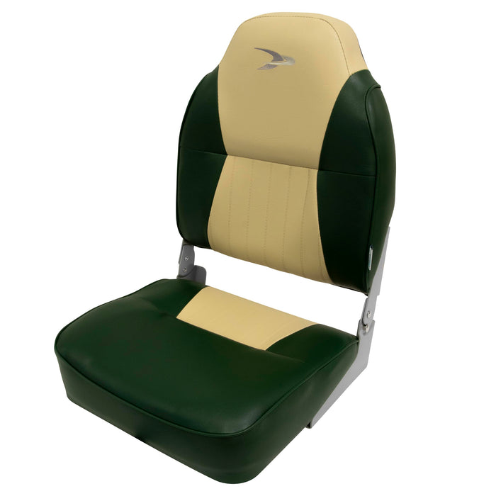 Wise Seats 8WD640PLS-671 Wise Premium High Back Fishing Boat Seat Green/Sand