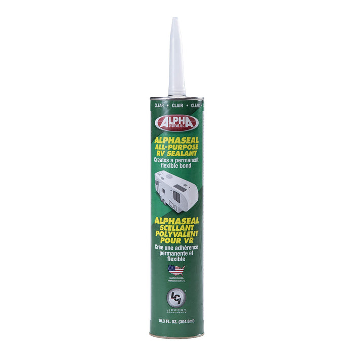 Lippert 862224 Alpha Systems Alphaseal All Purpose Rv Sealant, 10.3 oz tube, Clear