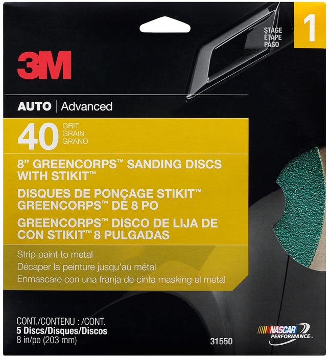 3M 31550 Gn Cps Stk Disc. 8" 40E Pkg