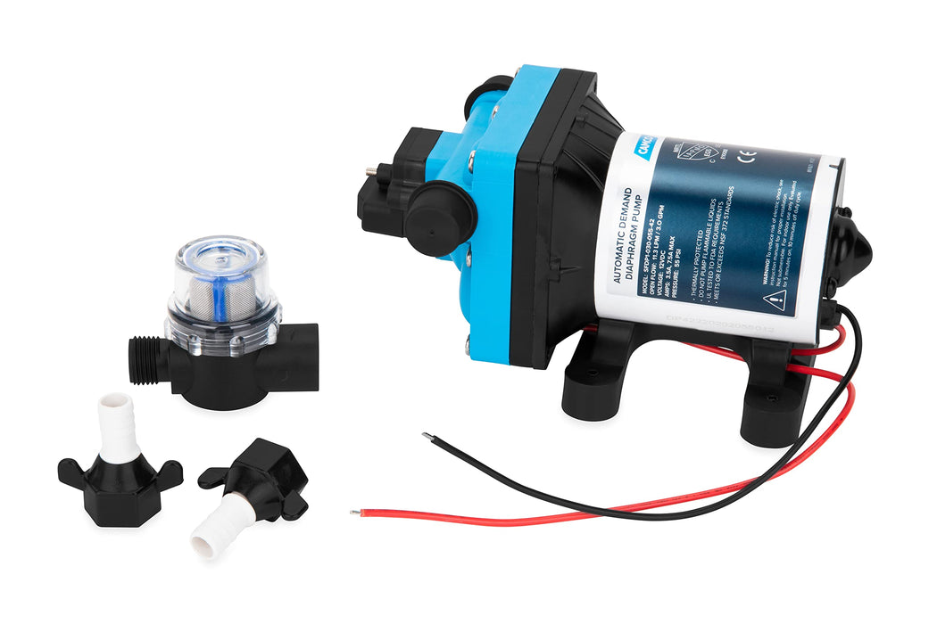 Camco 22491 RV/Marine Variable Flow Automatic Demand Diaphragm Water Pump