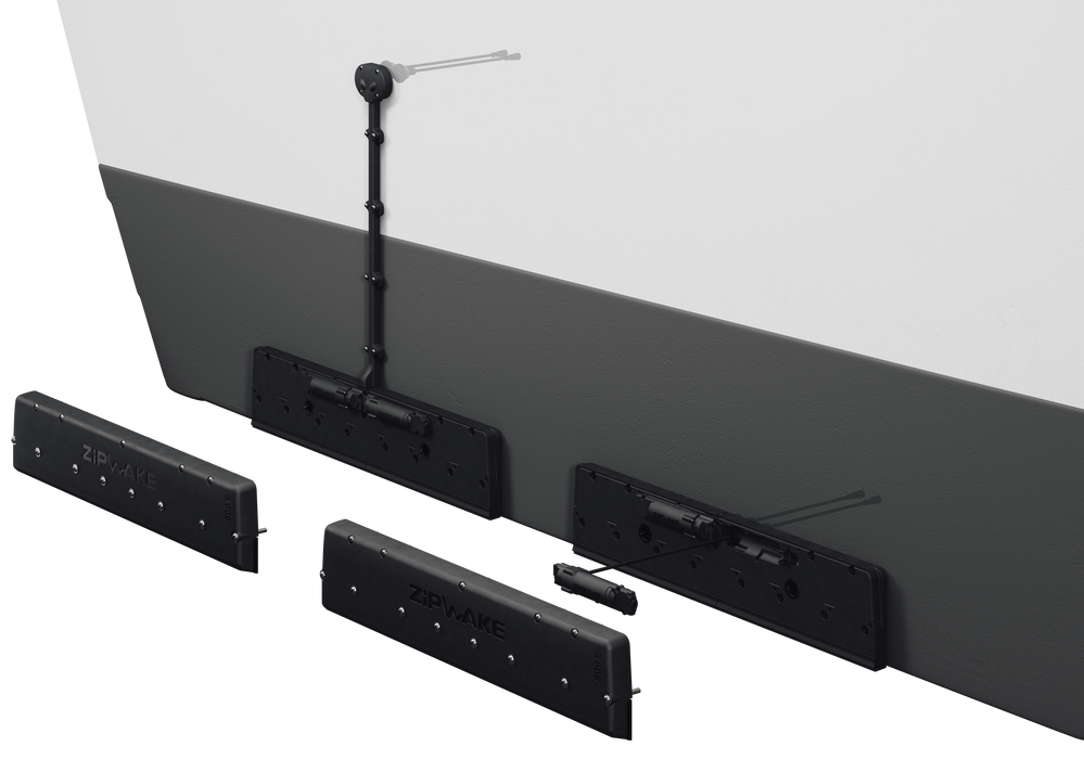 Zipwake 2012019 Series E IT800-E Interceptor, 800 mm (31.5 in) with 3 m Cable — installed view