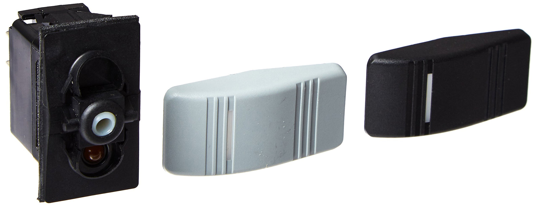 Sierra RK19700TP Contura III Illuminated Weather Resistant Rocker Switch, On/Off, Gray & Black