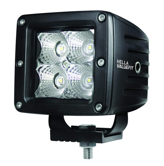 Hella 357204831 Valuefit Cube 4 LED Spot Light KitKit, Black