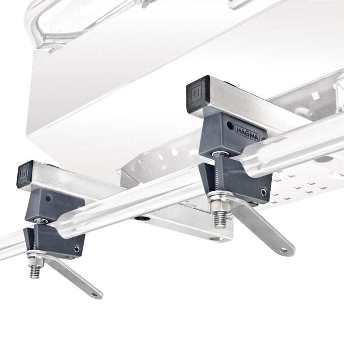 Magma T10-680 Dual Extended Horizontal Round Rail Mount, Fits 1" Rails, For ChefsMate, Newport, Catalina, FirstMate Tables