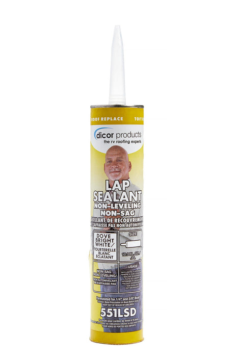 Dicor Corporation 551LSD-1 Lap Sealant, EPDM Rubber Roof System, Non-Sag (Not Self-Leveling), Dove (White)