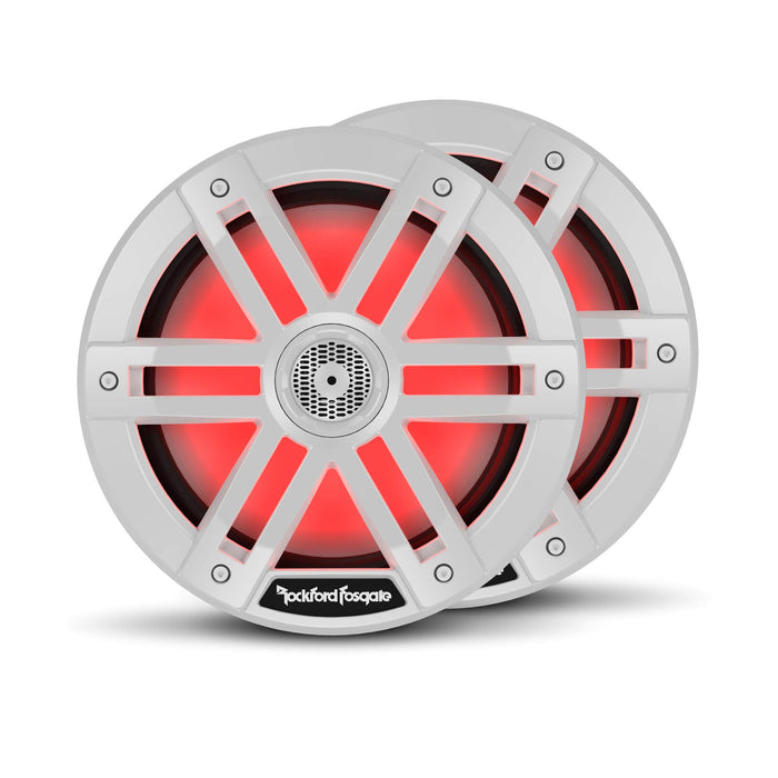 Rockford Fosgate M1-8 M18 Color Optix Marine 2-Way Speakers, 8" White