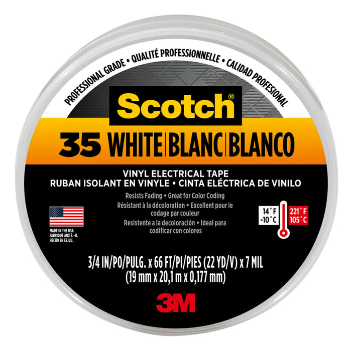 3M 10828 #35 Vinyl Elect Tape 3/4 White
