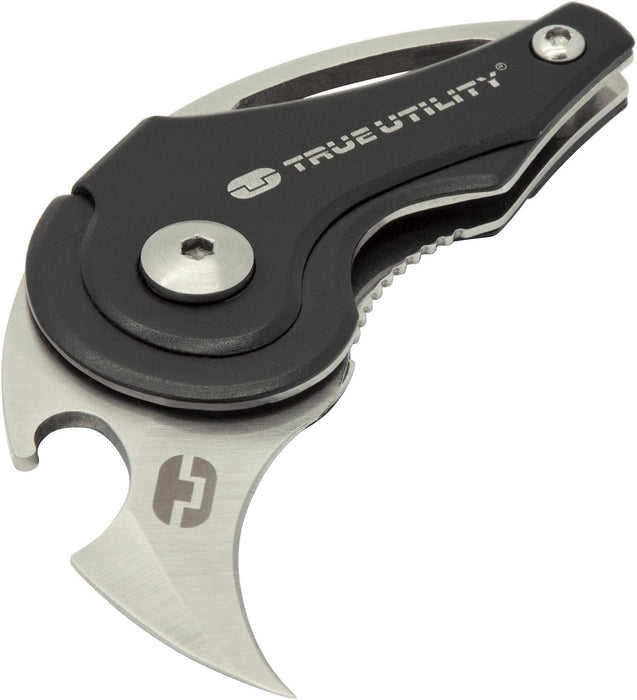 True Utility BeerHunter Lock Knife Keyring with 3 cm Blade and Bottle Opener