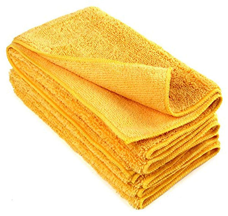 Buffalo Rags 65004 Microfiber Detail Towels 20" x 20", Yellow, 2/pk