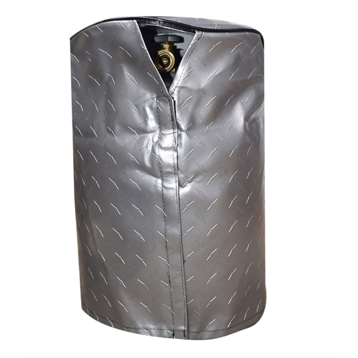 ADCO 2711 Single 20 Vinyl Propane Tank Cover, Diamond Plated