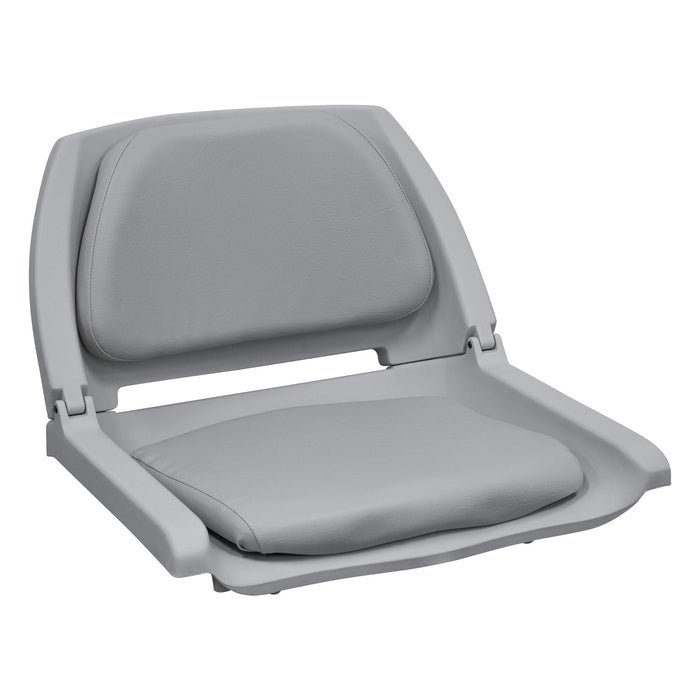 Wise Seats 8WD139LS-717 Wise Deluxe Molded Plastic Fold-Down Seat w/Cushions, Gray/Gray