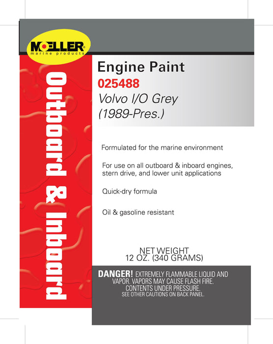 Moeller 25488 Engine Spray Paint, Volvo Grey 1989-Up