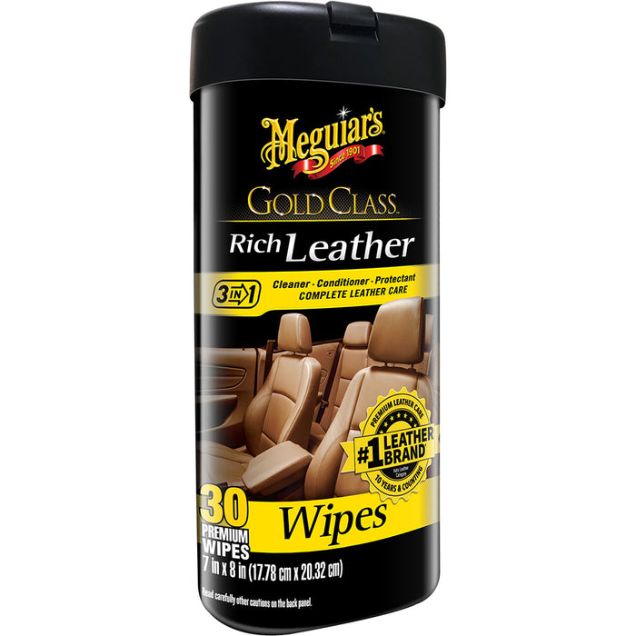 Toallitas limpiadoras y acondicionadoras para cuero Meguiar's Gold Class™ Rich