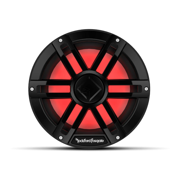 Rockford Fosgate M1D4-10B DVC 2Ω Color Optix Marine Subwoofer, 10" w/ Black Grills