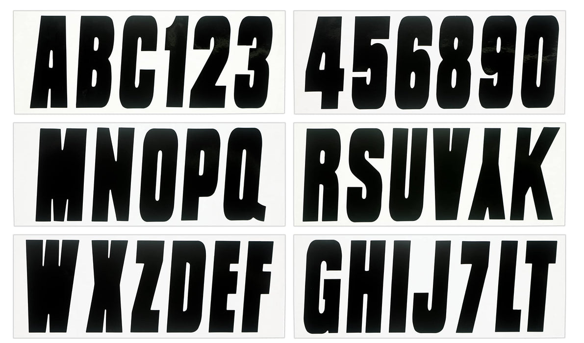 Hardline Products BLK350EC Series 350 Registration Kit, Solid Color Font (Includes 4 Sets of 3" A-Z, 0-9)