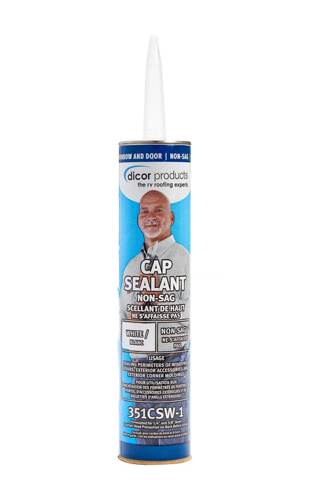 Dicor Corporation 351CSW-1 Clear Cap Sealant, 10 oz., White