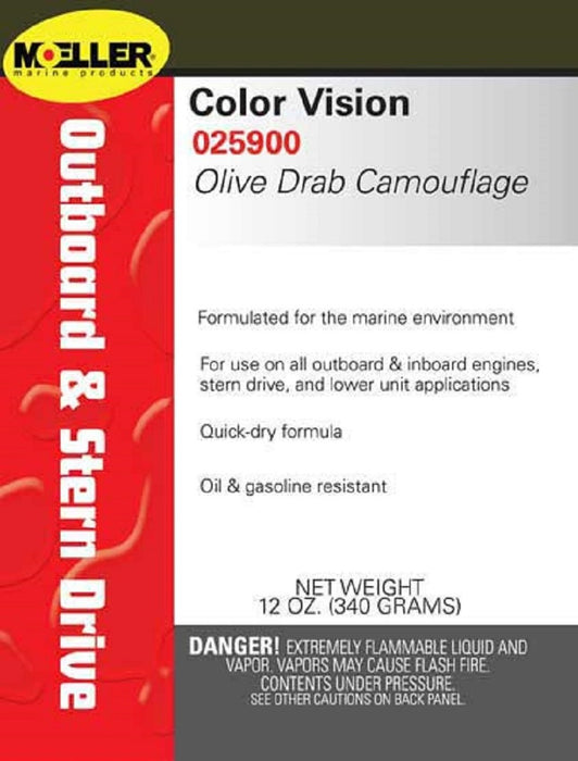 Moeller 25900 Color Vision Engine Paint, Olive Drab Camoflage