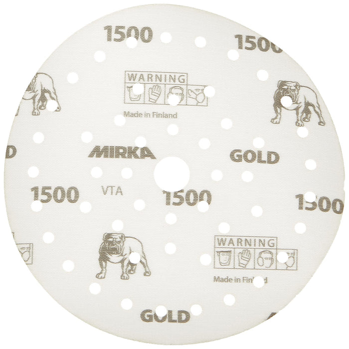 Mirka 23-6MFF-1500 Gold Multifit Dust Free Discs, 6", 50/pk