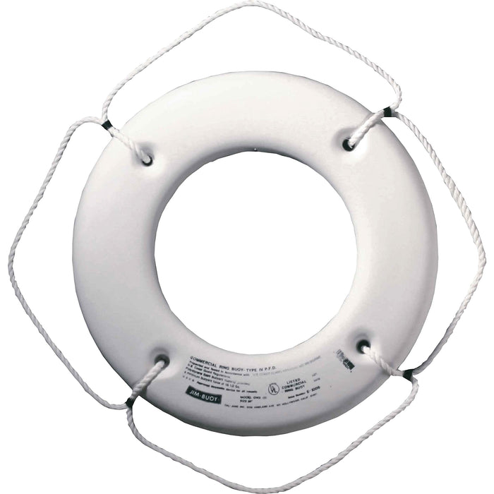 Cal-June HS-30-W Jim-Buoy Hard Shell U.S.C.G. Approved Life Ring