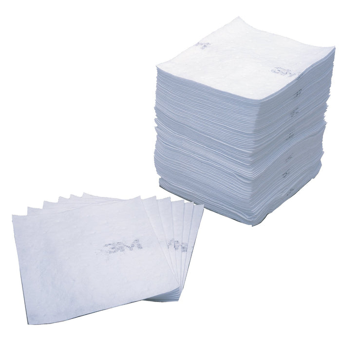 3M 5113828991 HP156 Oil Sorbent Pads, 100/Bag