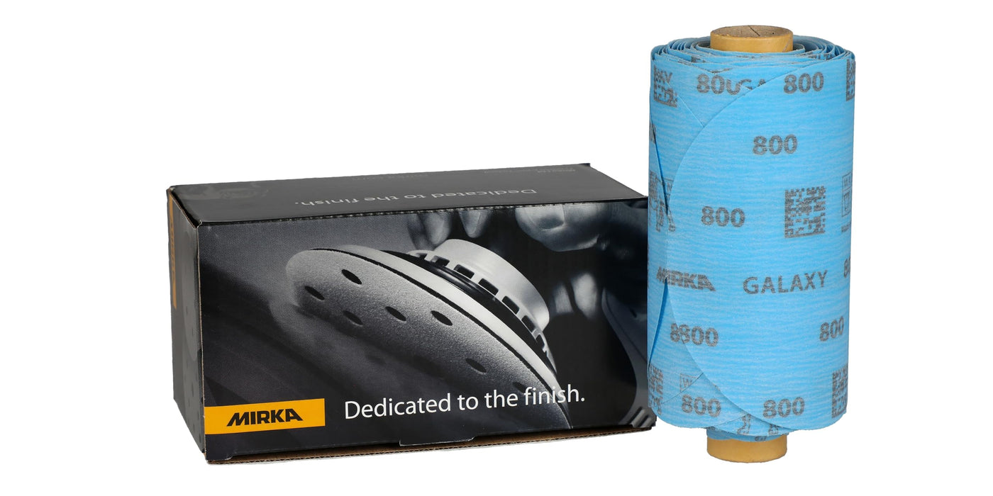 Mirka FY-5PF-800 Galaxy PSA Abrasive Disc Roll, 5", Grade 800, 100/roll