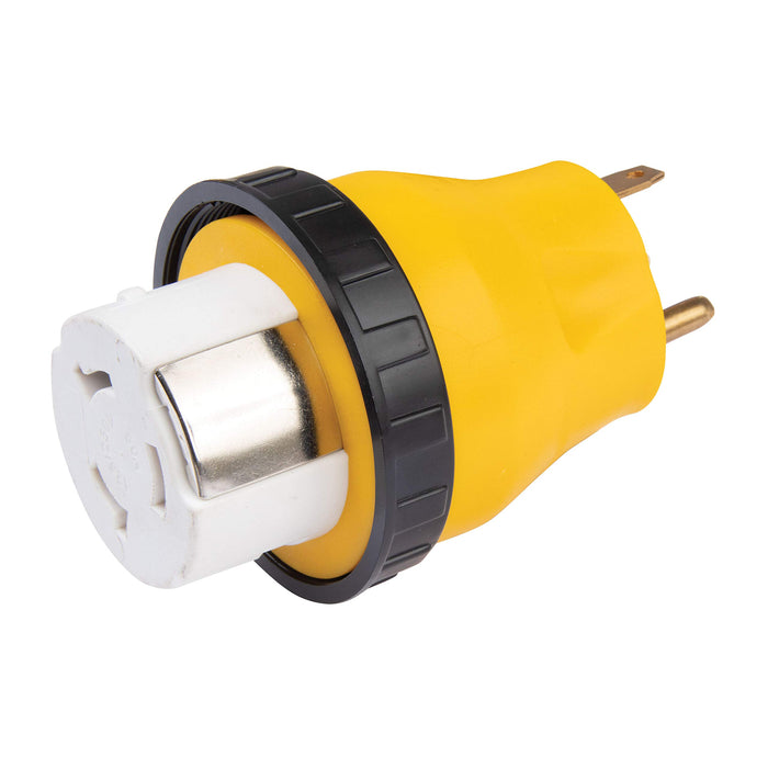 Weekender 3050RVTLA Locking Adapter, ParkPower Single Piece, 30A 125V Male to 50A 125/250V Female