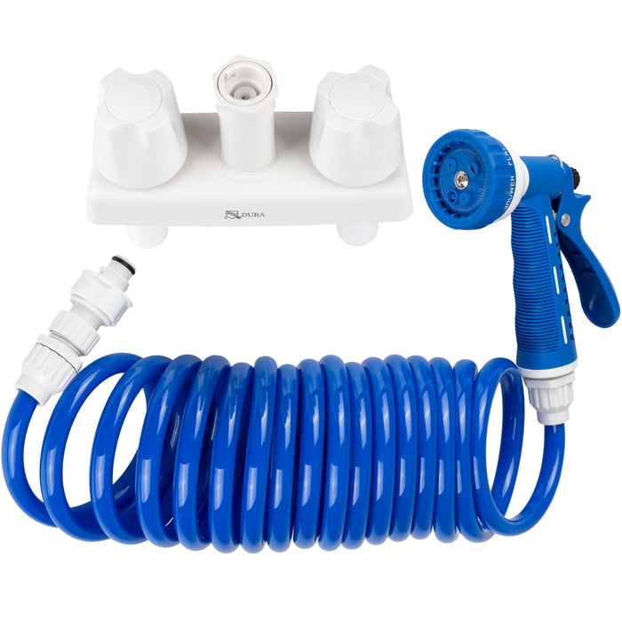Dura Faucet DF-SA186-WT Exterior Spray Faucet Kit, White