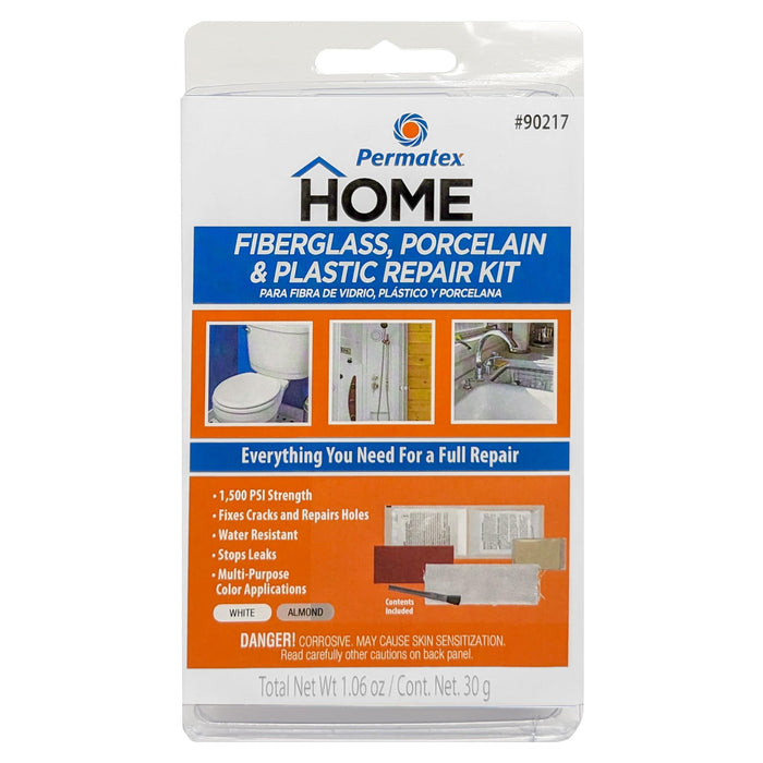 Permatex 90217 Fiberglass, Porcelain, Plastic Repair Kit 1.6 oz