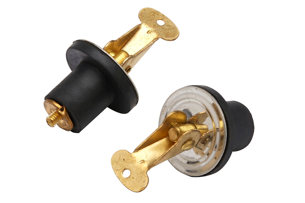 Seachoice Deck and Baitwell Plug, Brass, 2-Pack