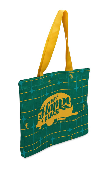 Camco 53483 Tote Bag, My Happy Place Green Grid