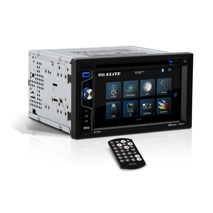 Boss Audio BV755B DVD Player, Bluetooth/DVD/CD/USB/SD/VCD/MP3/JPEG/WMA/FM/AM w/6.2" Touchscreen